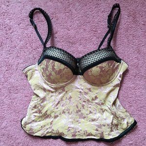 Pleasure State Couture Lt Green & Taupe Corset